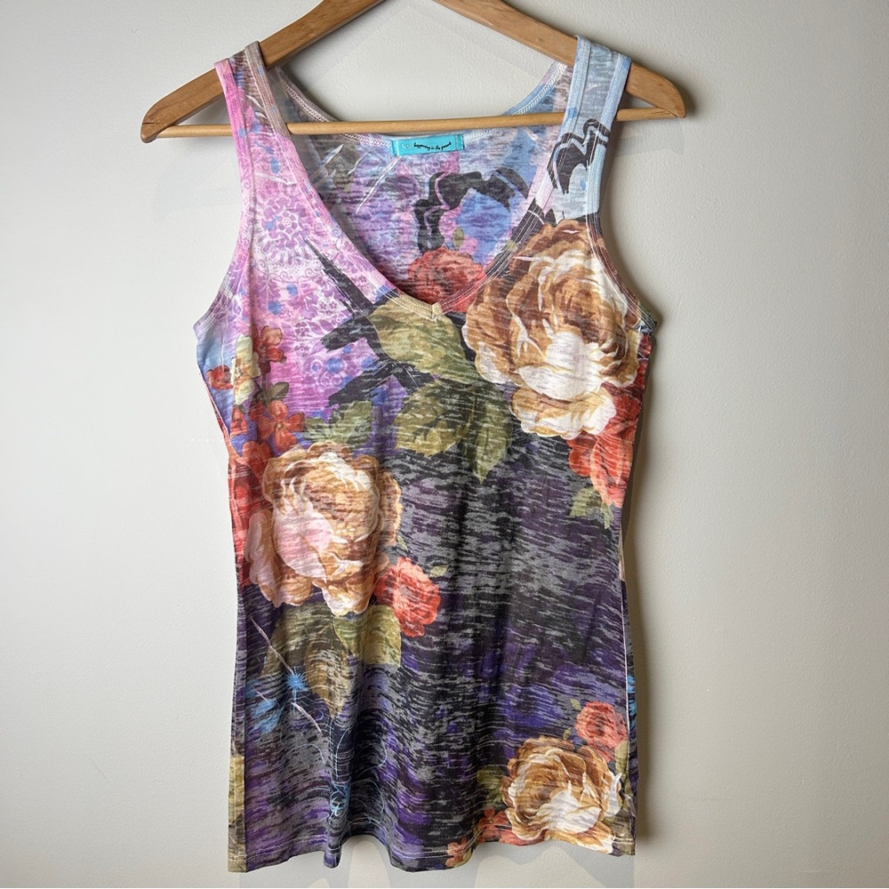 Y2K Vintage Floral Sleeveless Tank Top - Multicolor Women’s Size Large